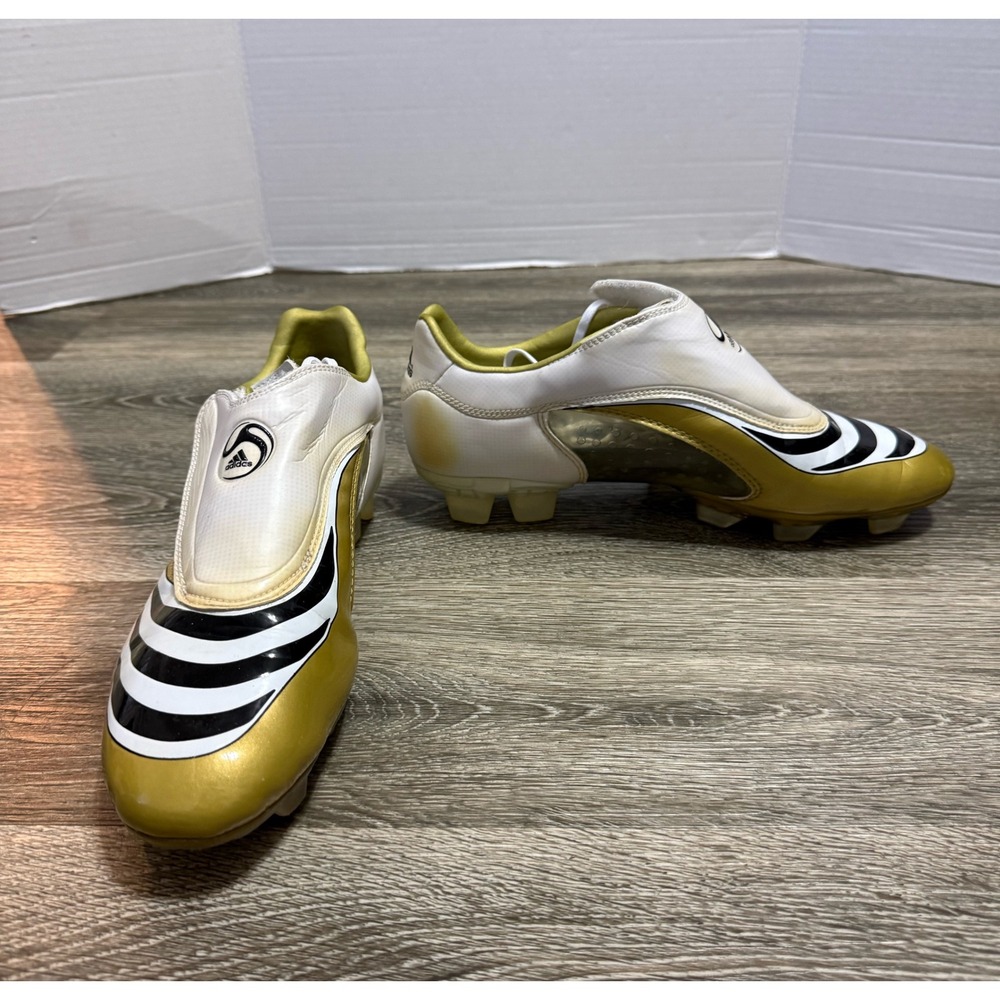 Adidas F30 TRX Firm Ground Soccer Cleats Gold White Black Mens 8.5 Blokecore Y2K